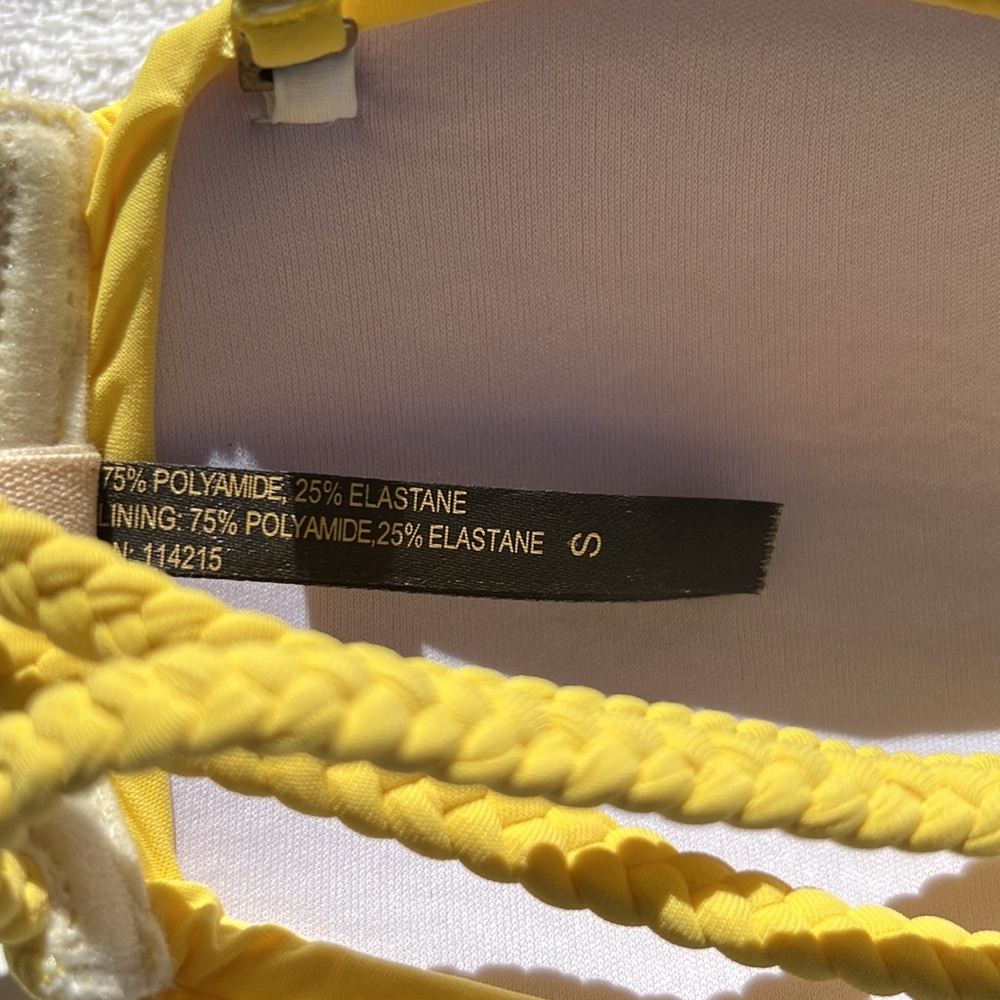Sofia by Vix Yellow Braid Bandeau Bikini Top - Picture 4 of 5